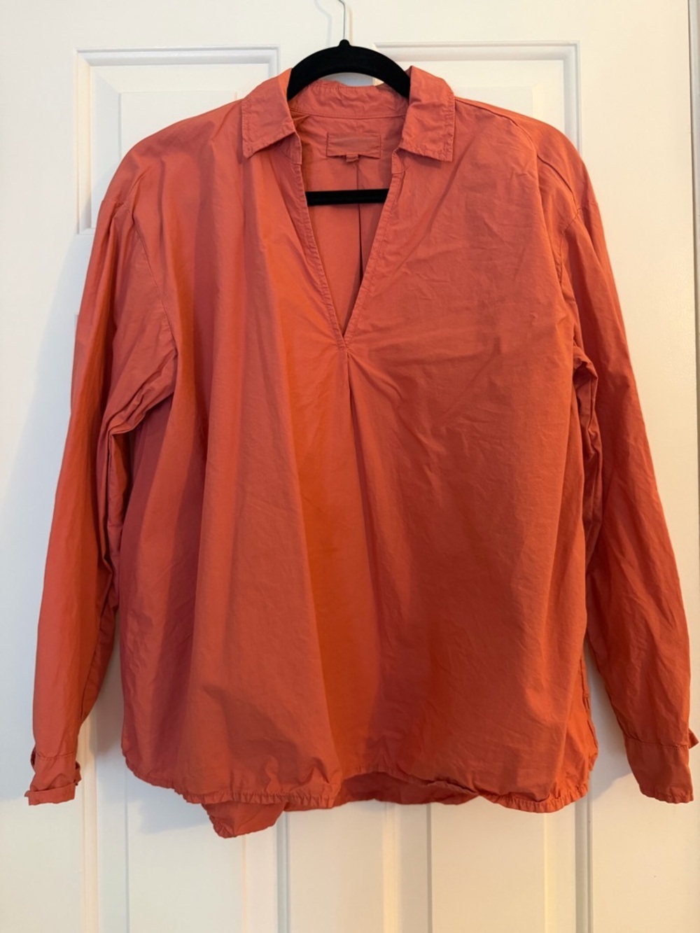 Velvet by Graham & Spencer Coral V‑Neck Long‑Sleeve Pullover